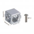 Uxcell 4set 20x20x20mm 2-way Corner Bracket Cube Aluminum Alloy Block For 2020 Series Extrusion Profile With Screws