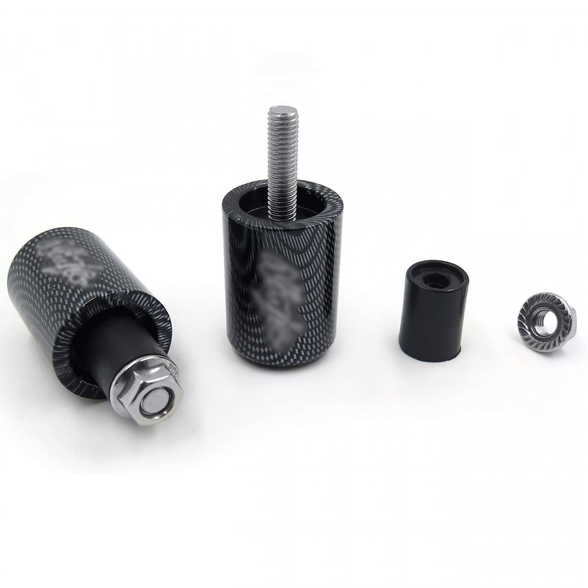 Weight Bar Ends Rubber For Kawasaki Ninja 250r Ex250 1987 To 2012 And 650r Ex650r 2006 Billet Aluminum Cnc Handlebar Pair