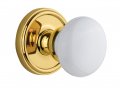 Grandeur 824388 Single Dummy Lifetime Brass Georgetown Rosette With Hyde Park Knob 
