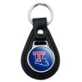 Graphics More Black Leather Louisiana Tech University Bulldogs Logo Keychain 