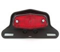 4into1 Lucas Style Tail Light Assembly Matte Black W Red Lens Motorcycle Scooter Dirt Bike