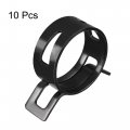 Uxcell Steel Band Clamp 25mm Inner Dia Fit 26 5-29mm Od Hose Spring Type Action Fuel Line Silicone Tube Clip Black 10pcs