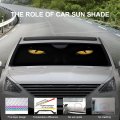 Panther Eyes Car Windshield Sun Shades Yellow Folding Block Visor For Keep Your Vehicle Cool Uv Reflector Truck Or Suv 51 X28