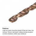 Uxcell Twist Drill Bit 3 5mm Jobber Nanoscale Titanium Coated K35 Tungsten Carbide Straight Shank 80mm Length For Drilling