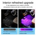 Qauben Car Ambient Lighting 64 Colors Multicoloured Music Footwell App Control Diy Decorative Atmosphere Dc 12v 1w