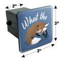 Brown Fox What The Pun Funny Tow Trailer Hitch Cover Plug Insert