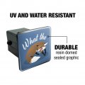 Brown Fox What The Pun Funny Tow Trailer Hitch Cover Plug Insert