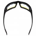 Global Vision Kickback 24-hr Photochromatic Blue Mirror Lens Black Padded Frame Safety Sunglasses 
