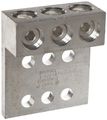 Morris Products 90858 Mechanical Lug Three Conductors Two And Four Hole Mount Aluminum 600 Awg 600mcm 4sol Wire Range 