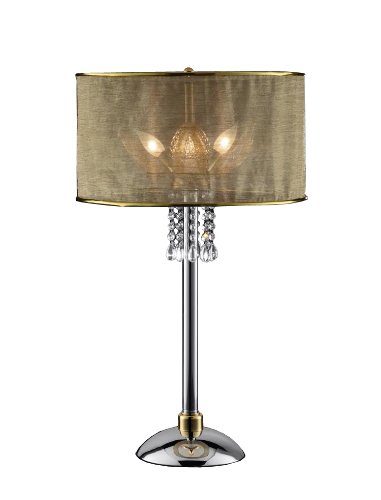 Ok-5129t 31-inch Leaf Crystal Table Lamp