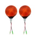 Kubota B L M Series Tractors M7040 M8540 M9540 L45 L4740 Tractor Chrome Frame Amber Lens Hazard Warning Lamp Set Pack-2 