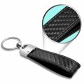 Ipick Image 100 Real Carbon Fiber Leather Strap Key Chain With Black Stitching For Ford Cobra
