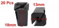 20 Pcs Black Plastic Interior Moulding Trim Rivets Fastener Clips