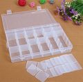 Adjustable 36 Compartment Slot Clear Plastic Storage Craft Box Organizer Container Case Tool For Jewellery Hair And Make Up 