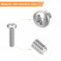 Uxcell 4-40x1 2 Pan Head Machine Screws 304 Stainless Steel 18-8 Screw Phillips Drive Fully Threaded Bright Finish Pack Of 200