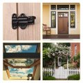 Uxcell Door Spring Bolt Aluminum Alloy Security Automatic Window Gate Latch Bounce Lock Black