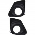 Toyota Corolla Fog Light Bumper Cover 2011 2012 2013 Driver And Passenger Side Pair Black Housing For To1038139 