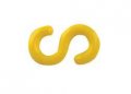 S-hook 3 4 In Yellow Acetal Pk10 