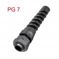 Uxcell 12pcs Pg7 Cable Gland Black Waterproof Plastic Joint With Strain Relief For 3mm-6 5mm Dia Wire
