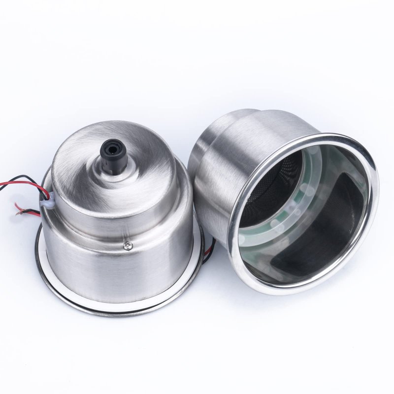 4 Pcs Led Stainless Steel Cup Drink Holder With Drain For Boat Marine Yacht Rv Camper 5 In Red Light