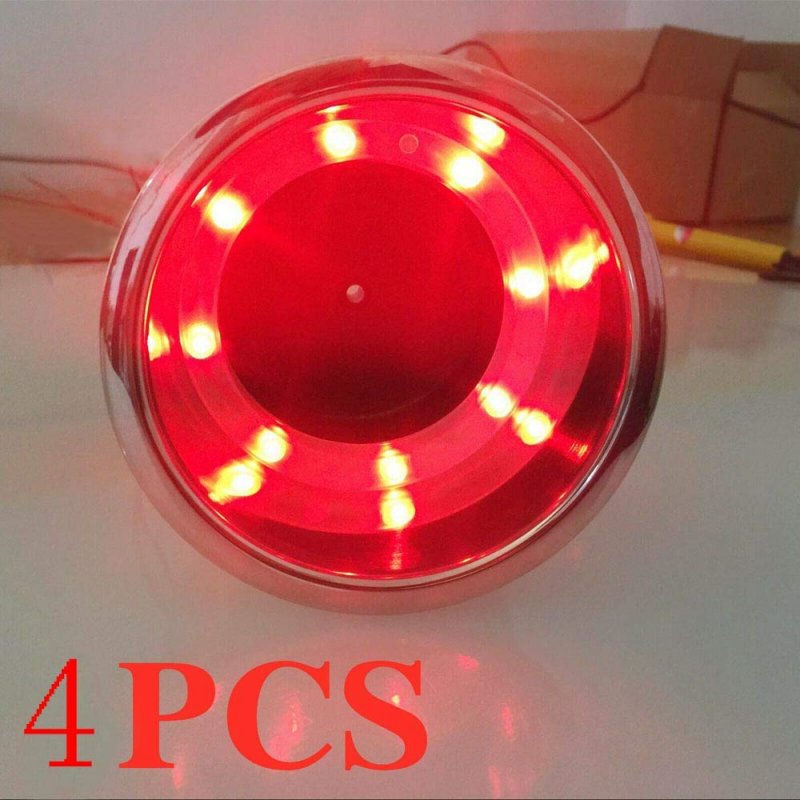 4 Pcs Led Stainless Steel Cup Drink Holder With Drain For Boat Marine Yacht Rv Camper 5 In Red Light