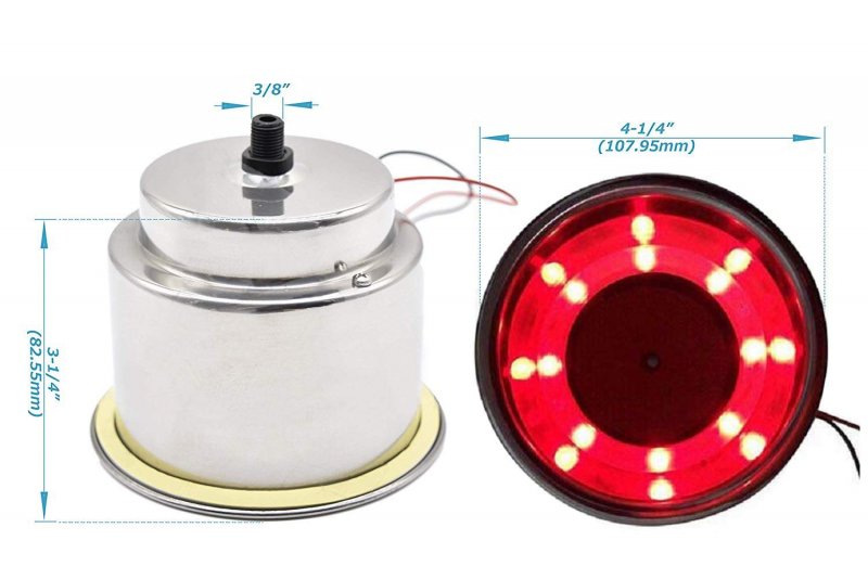 4 Pcs Led Stainless Steel Cup Drink Holder With Drain For Boat Marine Yacht Rv Camper 5 In Red Light