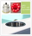 4 Pcs Led Stainless Steel Cup Drink Holder With Drain For Boat Marine Yacht Rv Camper 5 In Red Light