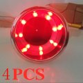 4 Pcs Led Stainless Steel Cup Drink Holder With Drain For Boat Marine Yacht Rv Camper 5 In Red Light