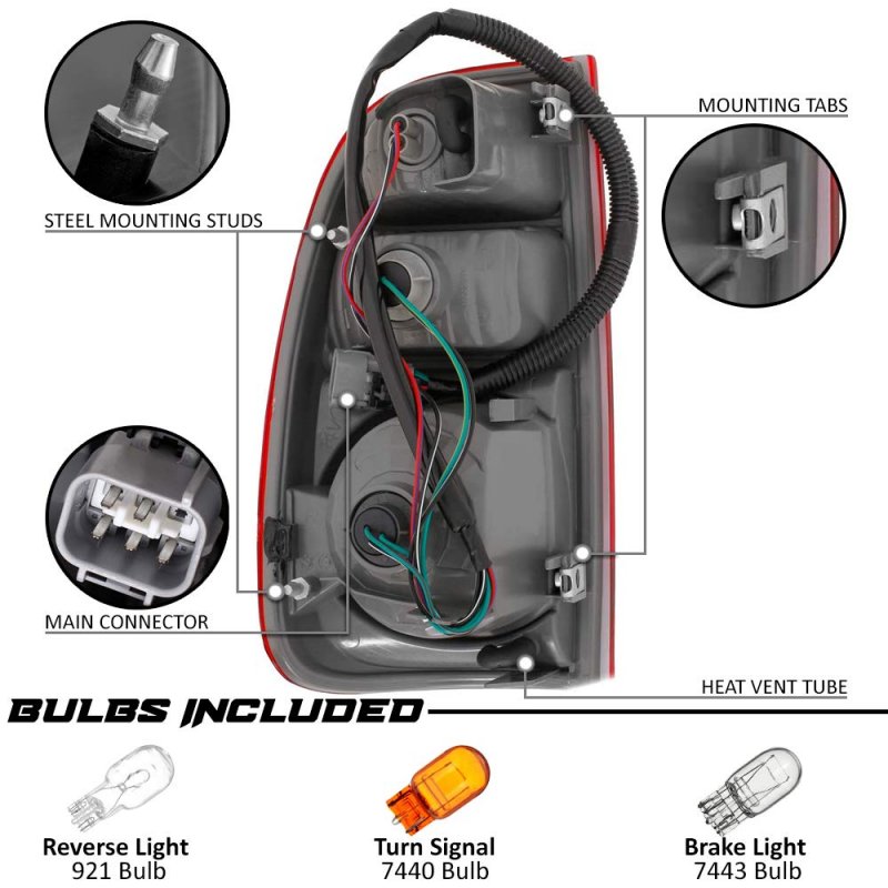 Epic Lighting Oe Style Replacement Rear Brake Tail Light For Toyota 05-06 Tundra Regular Access Cab Not Full Size 4-doors W