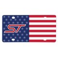 Ford St Usa Flag Graphic Special Aluminum Metal License Plate For Focus Explorer Edge Official Licensed 