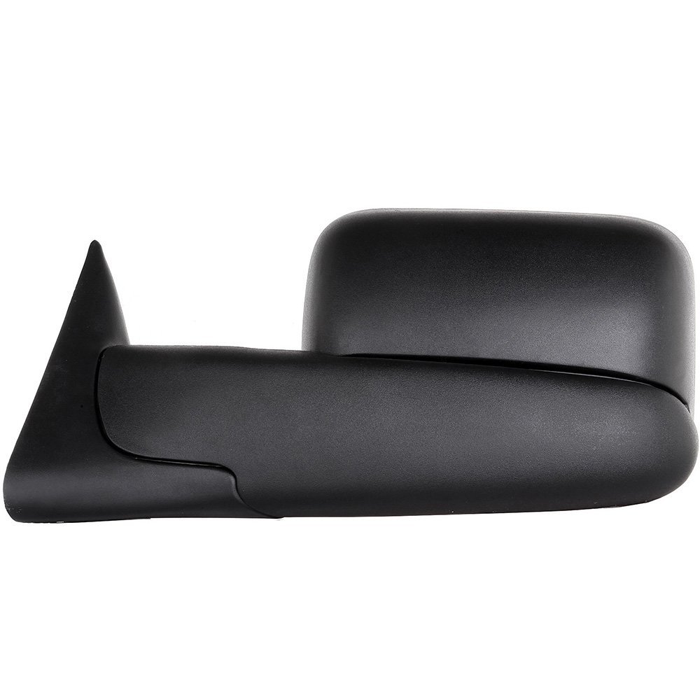 Towing Mirror Driver Side For 1994 To 2002 Dodge Ram 1500 2500 3500 Manual Adjusted And Folding Black Dual Mirrors Lh Front
