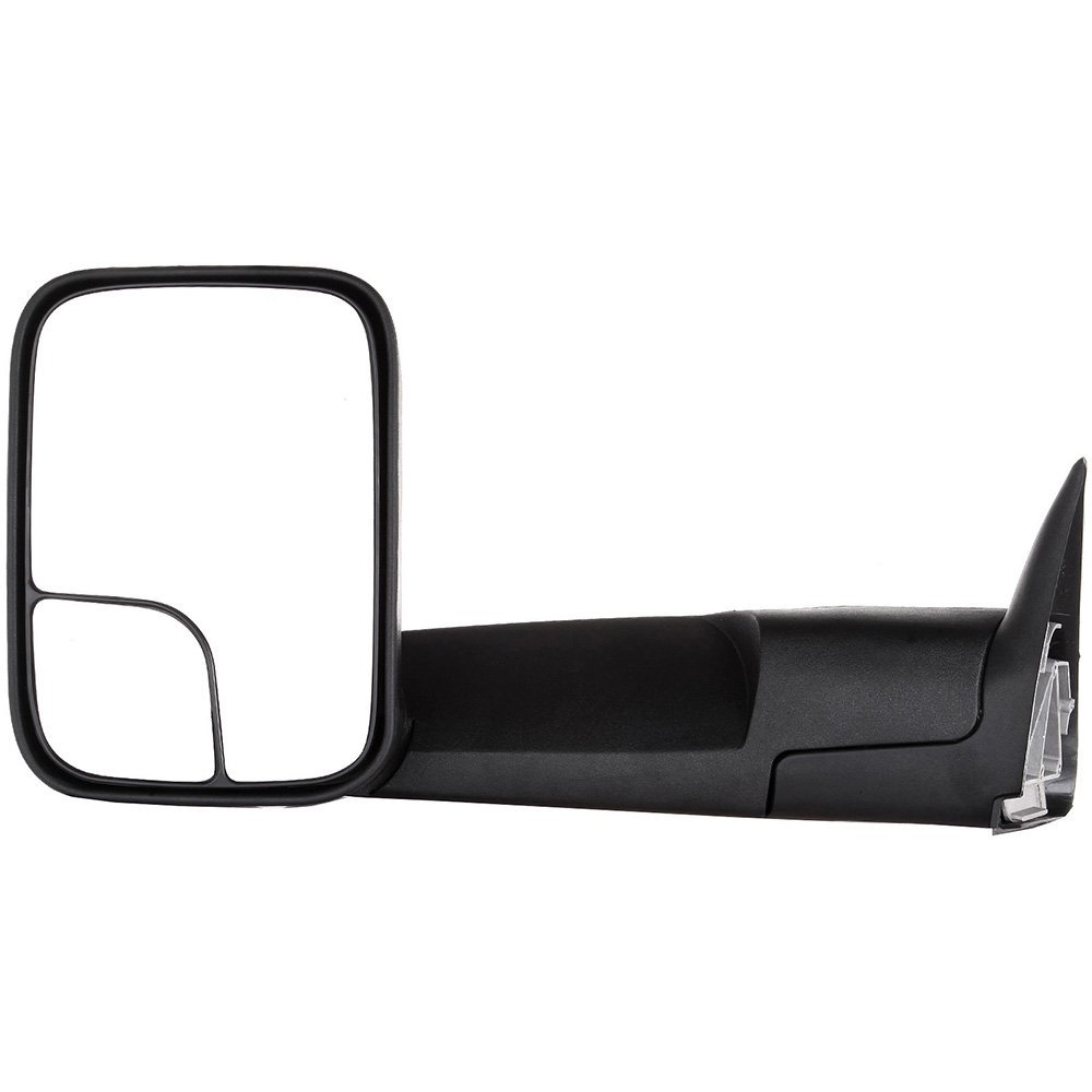 Towing Mirror Driver Side For 1994 To 2002 Dodge Ram 1500 2500 3500 Manual Adjusted And Folding Black Dual Mirrors Lh Front