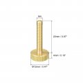 Uxcell Knurled Thumb Screws M4x22mm Flat Brass Bolts Grip Knobs Fasteners For Pc Electronic Mechanical 5pcs