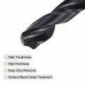 Uxcell 6542 High Speed Steel Straight Shank Twist Jobber Drill Bit Fully Ground Black Oxide Bits 9 3mm Diameter 125mm Total