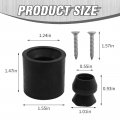 Hoypeyfiy 2pcs Trailer Door Holder Kit Fits For Rv Camper Cargo Bumper Rubber Black