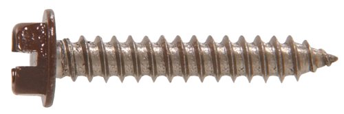 8 X 0 5 In Hex Washer Head Slotted Sheet Metal Screws Stainless Steel With Painted 25 Pack Model 4461