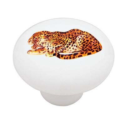 Leopard Stalk Decorative High Gloss Ceramic Drawer Knob