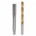 M10 X 1 Straight Flute Thread Tap And 9 0mm Twist Drill Bit Set Metric Titanium Plated 6542 High Speed Steel Machine Screw 