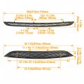 Hecasa Front Grille Upper Lower For 2002-2006 Mini Cooper S R50 R52 R53 Honeycomb Mesh Grill