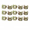 Uxcell 15pcs M8 Carbon Steel Captive Cage Nut Brass Tone For Server Shelf Cabinet