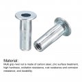 Uxcell 1 4-20 Multi-grip Rivet Nuts 5pcs Pre-bulbed Shank Flat Head Threaded Insert Nut Carbon Steel Plus For Construction