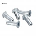 Uxcell 1 4-20 Multi-grip Rivet Nuts 5pcs Pre-bulbed Shank Flat Head Threaded Insert Nut Carbon Steel Plus For Construction