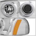 Compatible With Gmc Sierrea Gmt800 Chrome Amber Corner Dual Halo Projector Headlight Bumper Smoked Drl 8 Led Fog Light 