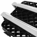 Mb1200161 Factory Style Front Grill Grille Assembly With Chrome Shell And Black Diamond Mesh Insert For Mercedes-benz Glk250