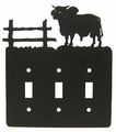 Brahma Bull Triple Light Switch Plate Cover 