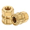 2pcs Pressure Washer Adapter 3 8 Female Quick Plug To G1 4 Connect Fittings Brass Swivel For Power Washers Hose 