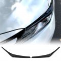 Car Headlight Eye Lid Covers Eyebrow 1 Pair Bright Black Scratch Resistant Replacement For Camry 2018a 2023