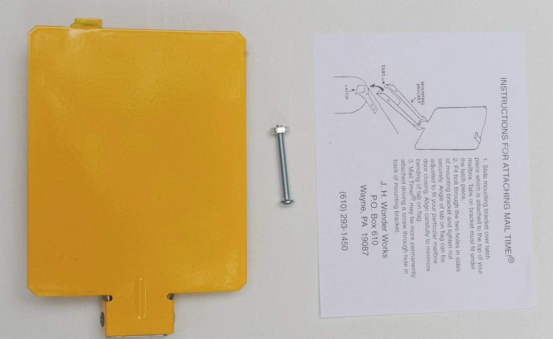 Mail Box Signal Flag Alert Aluminum Yellow