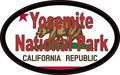 4in X 2 5in Oval Californian Flag Yosemite National Park Sticker By Stickertalk 
