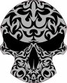 Stickertalk Tribal Skull Vinyl Sticker 4 Inches By 5 